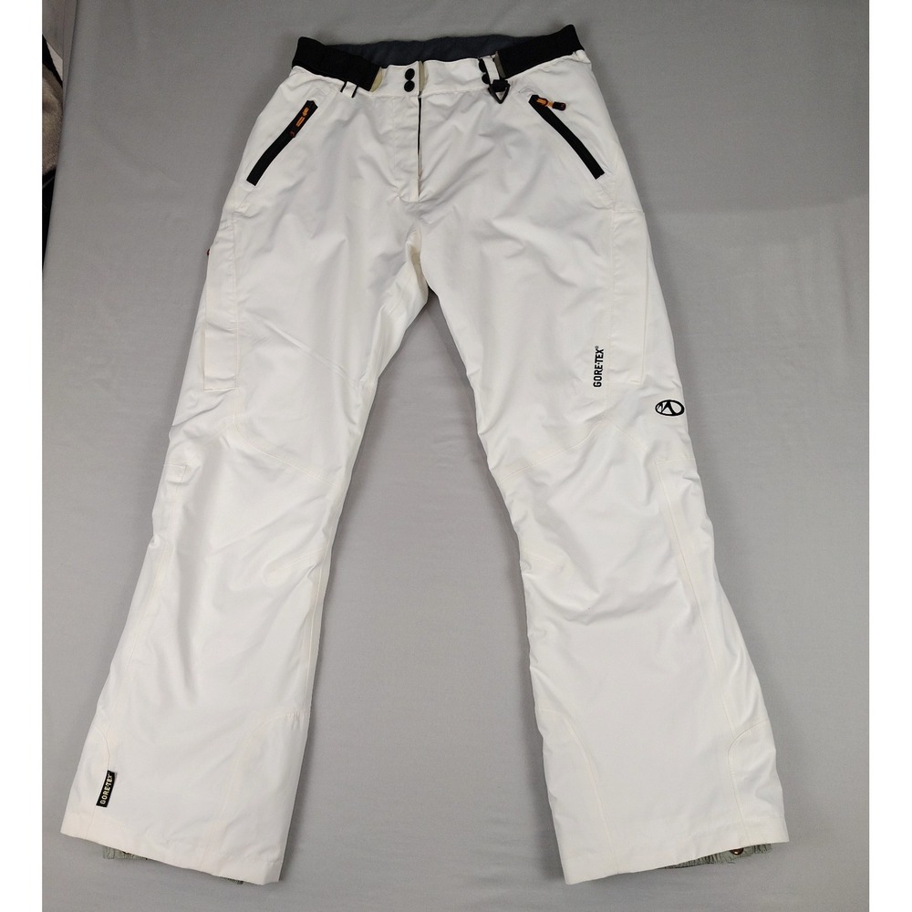 Marker Gore Tex Ski Snowboard Pants Women's 10 White Waterproof Pockets Winter